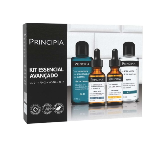 Captura-de-tela-2026-09-09-200858.png Kit Facial Principia Essencial Avançado Gel De Limpeza Gl-01 120g + Sérum Ah-02 30ml + Sérum Vc-10 30ml + Tônico Al-07 120ml - Imagem 1