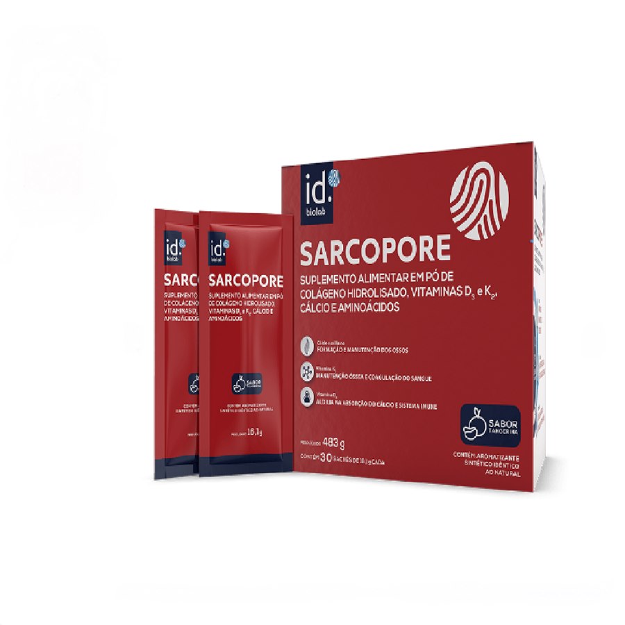 large-638277929577284031-823526.jpg Colágeno Hidrolisado Sarcopore Sabor Tangerina 16,1g 30 Sachês - Imagem 1